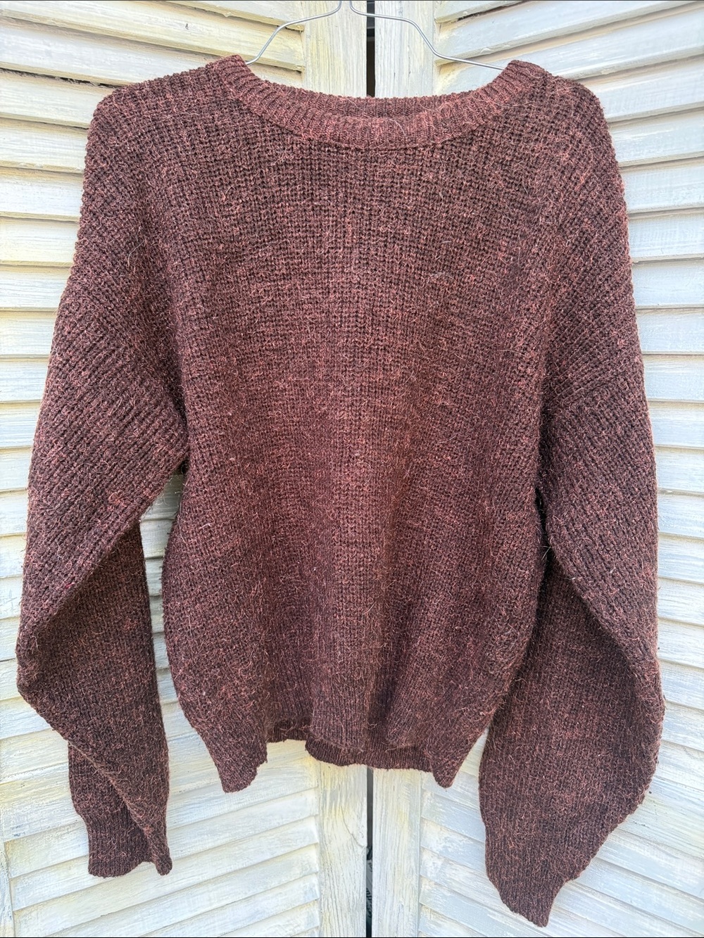 Le Tigre Women's Rust Brown Crewneck Sweater